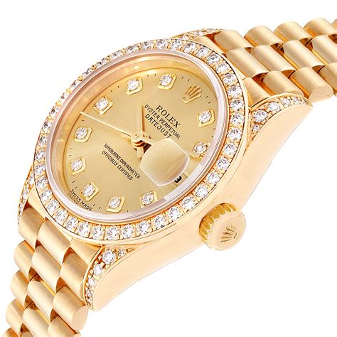 gold rolex presidential ladies|rolex lady datejust yellow gold.